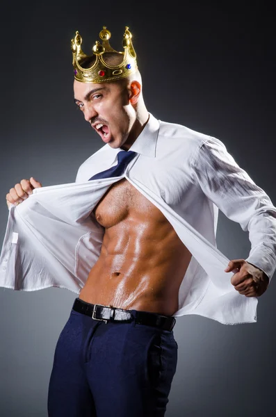 Ripped young man in studio concept — Stock Photo, Image