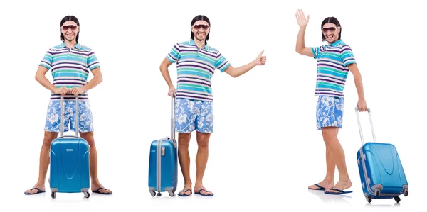 Uomo che si prepara per questa vacanza estiva — Foto Stock