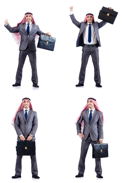 Set of photos with arab businessman — Stock Photo, Image