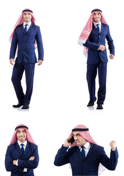 Set of photos with arab businessman — Stock Photo, Image