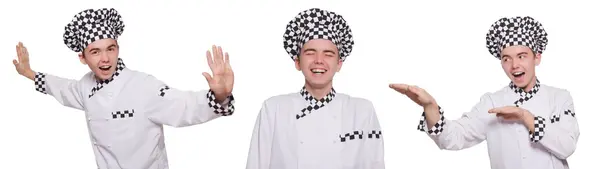 Set of photos with funny cook — Stock Photo, Image