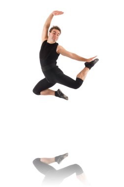 Genç dansçı beyazların arasında.