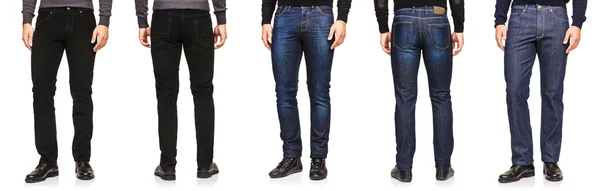 Modeconcept met broek op wit — Stockfoto