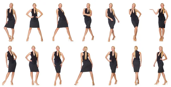 Composite photo of woman in various poses — Stock Photo, Image