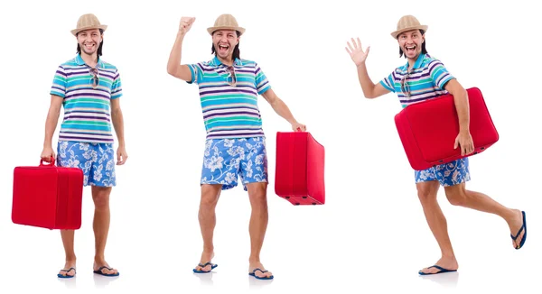 Człowiek przygotowujący się do wakacji — Zdjęcie stockowe