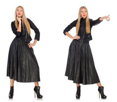 Çeşitli pozlarda kadın resmi.