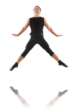 Genç dansçı beyazların arasında.