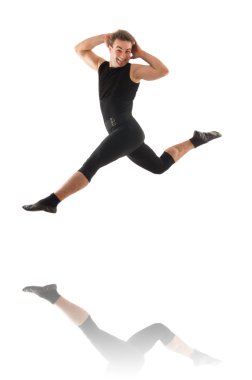 Genç dansçı beyazların arasında.