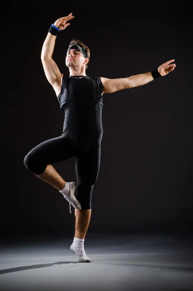 Young man training for ballet dances Stock Image