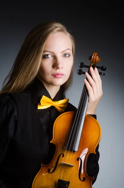 Woman in musical art concept — Stock Photo, Image