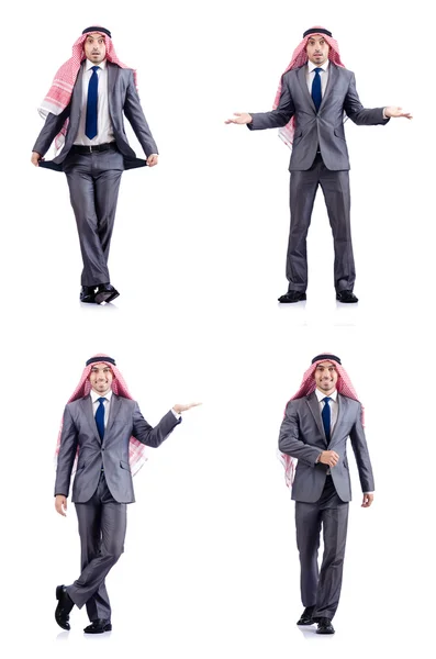 Set of photos with arab businessman — Stock Photo, Image