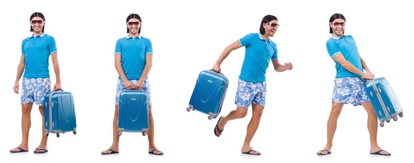 Uomo che si prepara per questa vacanza estiva — Foto Stock