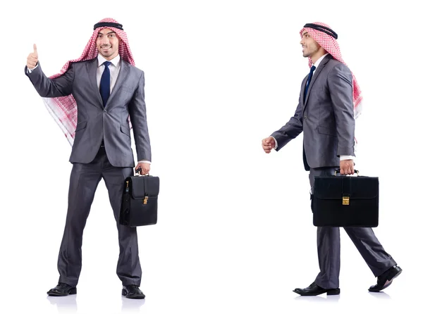 Set of photos with arab businessman — Stock Photo, Image