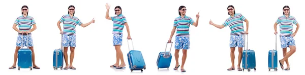 Uomo che si prepara per questa vacanza estiva — Foto Stock