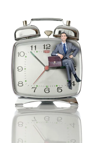 Business concept with businessman and clock — Stock Photo, Image