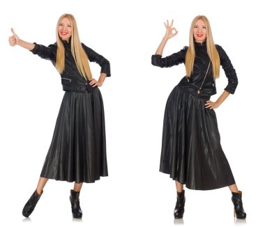 Çeşitli pozlarda kadın resmi.