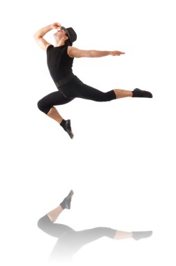 Genç dansçı beyazların arasında.