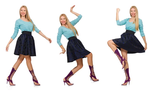 Composite photo of woman in various poses — Stock Photo, Image