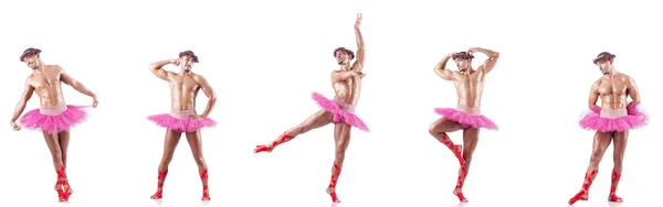 Man draagt ballet tutu geïsoleerd op wit — Stockfoto