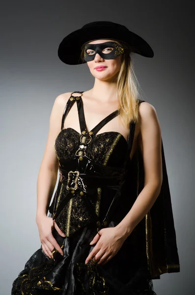 Woman in pirate costume - Halloween concept — Stock Photo, Image