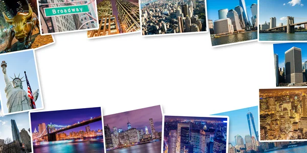 Reihe von New York Fotos in Rahmen angeordnet — Stockfoto