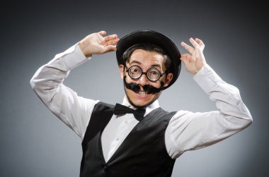 Vintage kavram komik adam