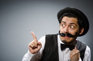 Vintage kavram komik adam