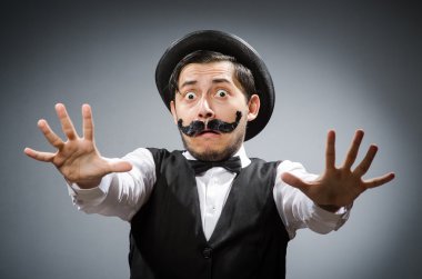 Vintage kavram komik adam