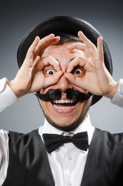 Vintage kavram komik adam