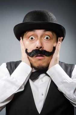 Vintage kavram komik adam