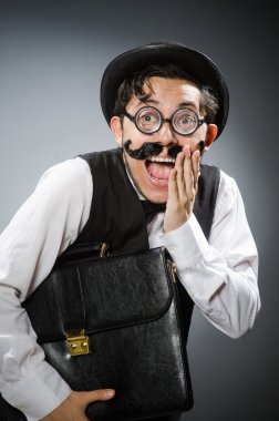 Vintage kavram komik adam