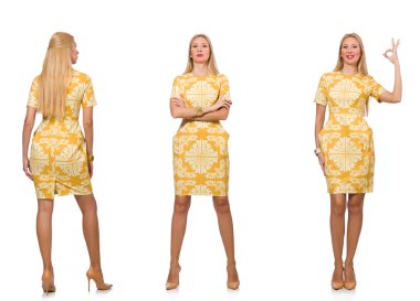 Çeşitli pozlarda kadın resmi.