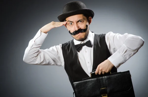 Funny man in vintage concept — Stock Photo, Image