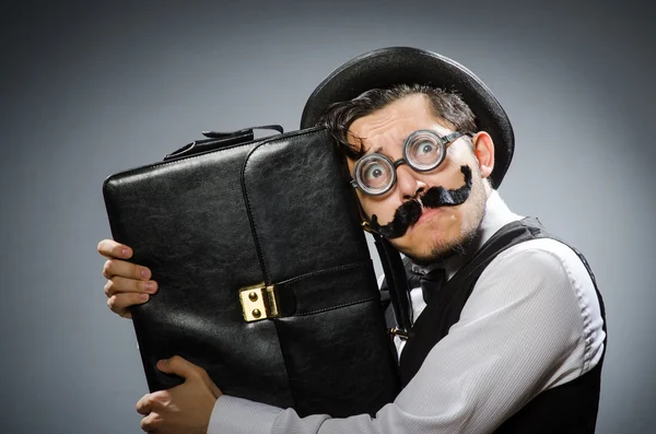 Funny man in vintage concept — Stock Photo, Image