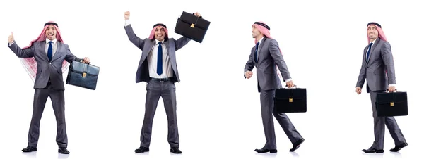 Set of photos with arab businessman — Stock Photo, Image