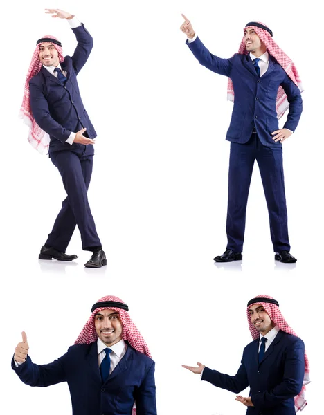 Set of photos with arab businessman — Stock Photo, Image