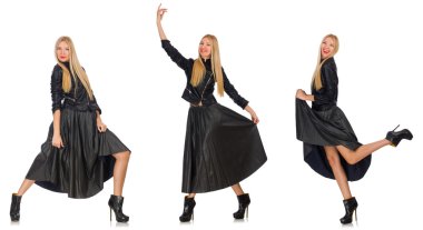 Çeşitli pozlarda kadın resmi.