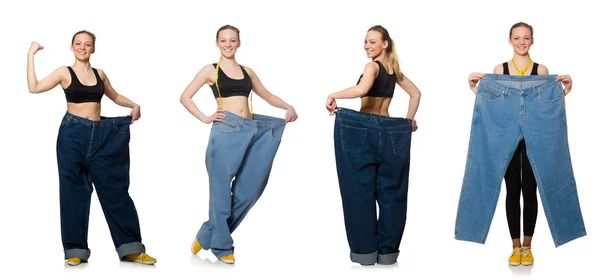 Foto composta de mulher no conceito de dieta — Fotografia de Stock