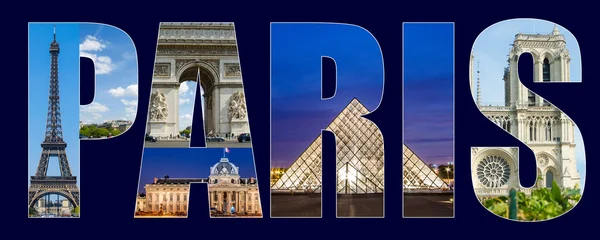 Paris theme in the photo collage — Stock Photo, Image