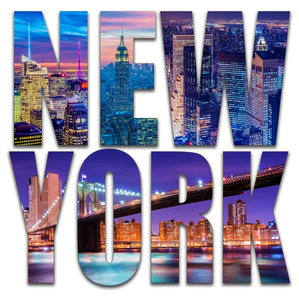 New York photo at night — Stock Photo, Image