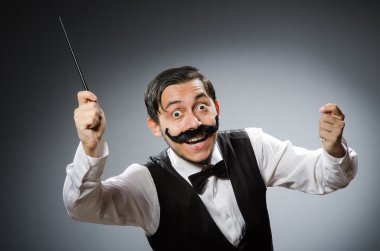 Vintage kavram komik adam