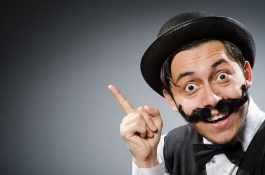 Vintage kavram komik adam