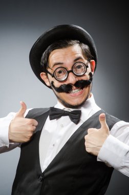 Vintage kavram komik adam