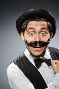 Vintage kavram komik adam