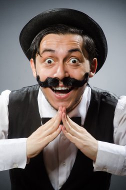 Vintage kavram komik adam