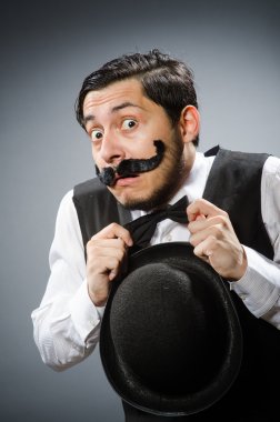 Vintage kavram komik adam