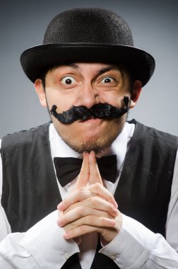 Vintage kavram komik adam