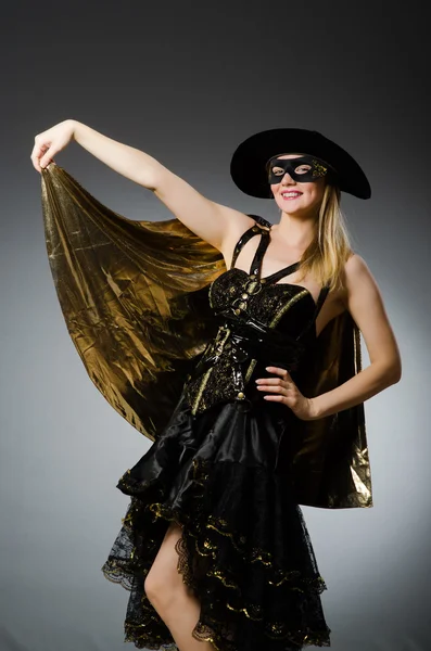 Woman in pirate costume - Halloween concept — Stock Photo, Image