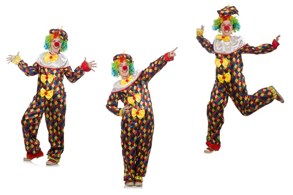 Набір клоунних фотографій ізольовані на білому — стокове фото