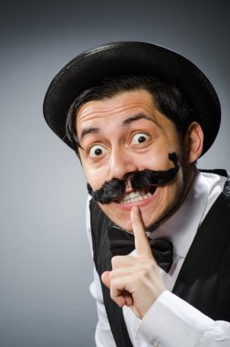 Vintage kavram komik adam